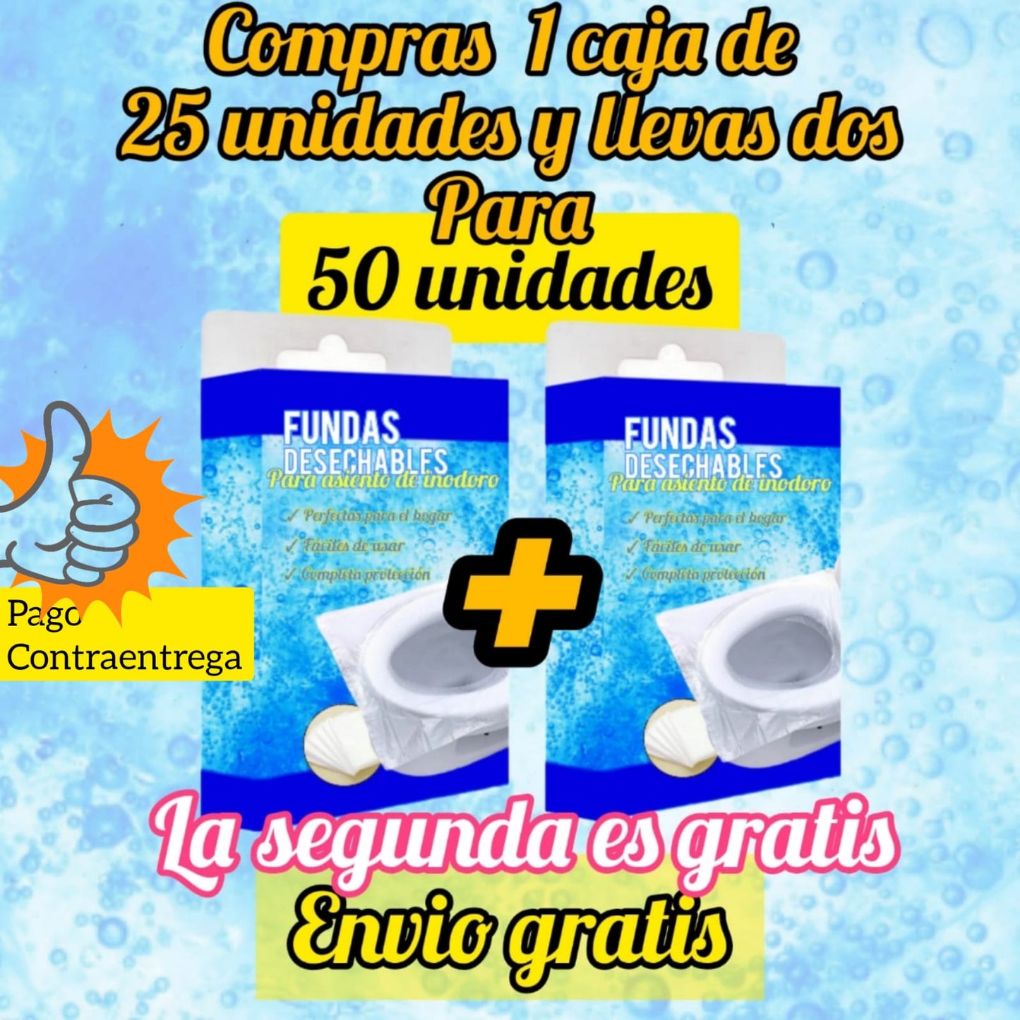 Fundas desechables para baño 2X1