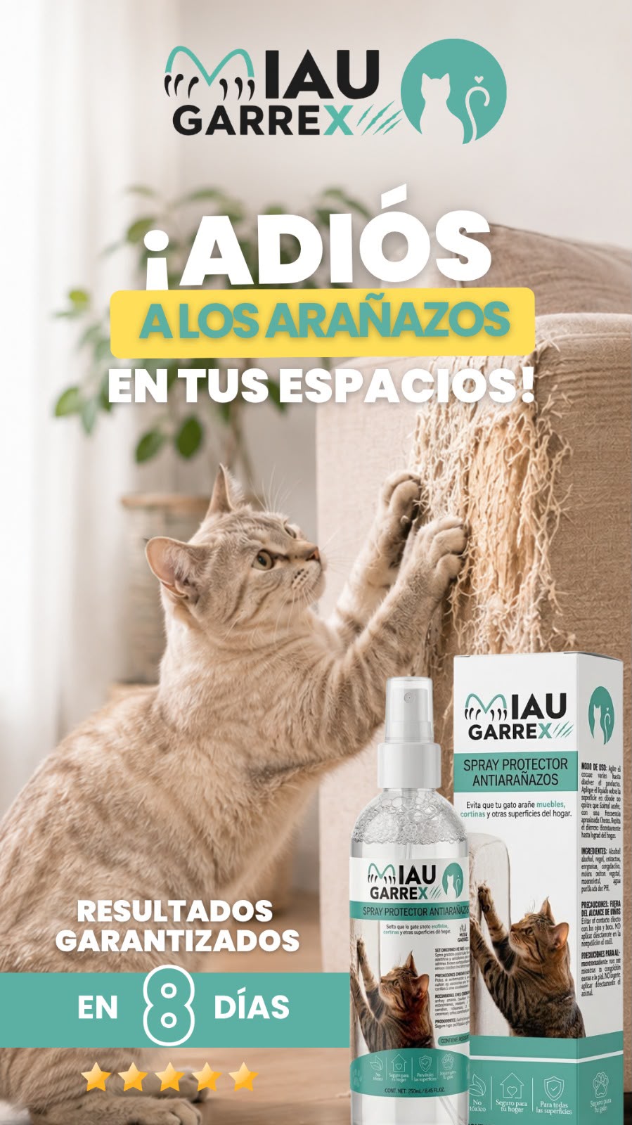 MIAU GARREX // SPRAY ANTIARAÑAZOS