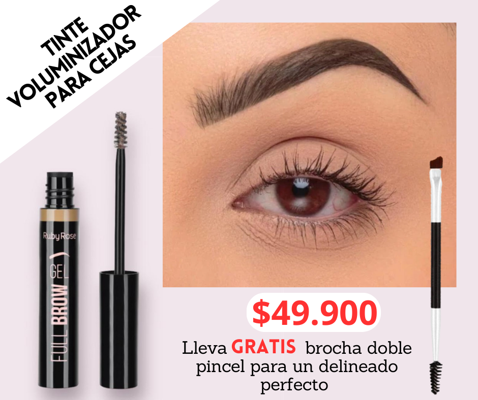 Tinte voluminizador para cejas (Obsequio brocha doble pincel)