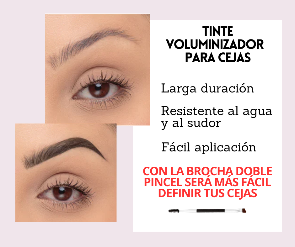 Tinte voluminizador para cejas (Obsequio brocha doble pincel)